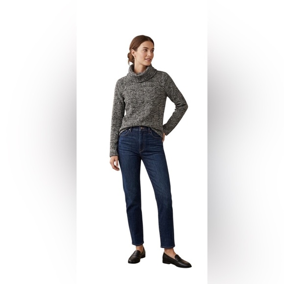 J. Crew Factory Sweaters - J. Crew Mercantile Funnel Neck Long Sleeve Pullover In Glen Plaid H1549 XS